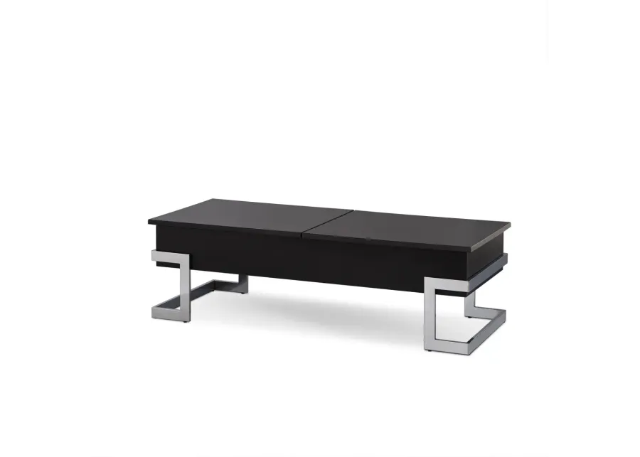 Calnan Coffee Table In Black & Chrome