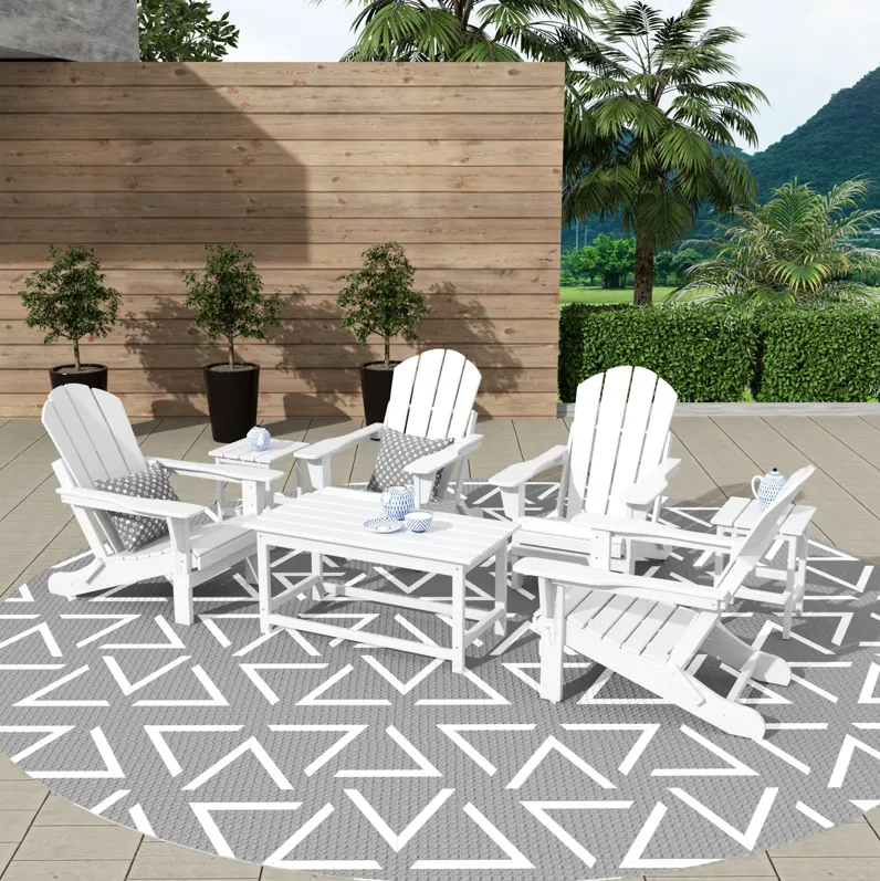 WestinTrends 7-Piece Outdoor Paio Adirondack Conversation Seating Set