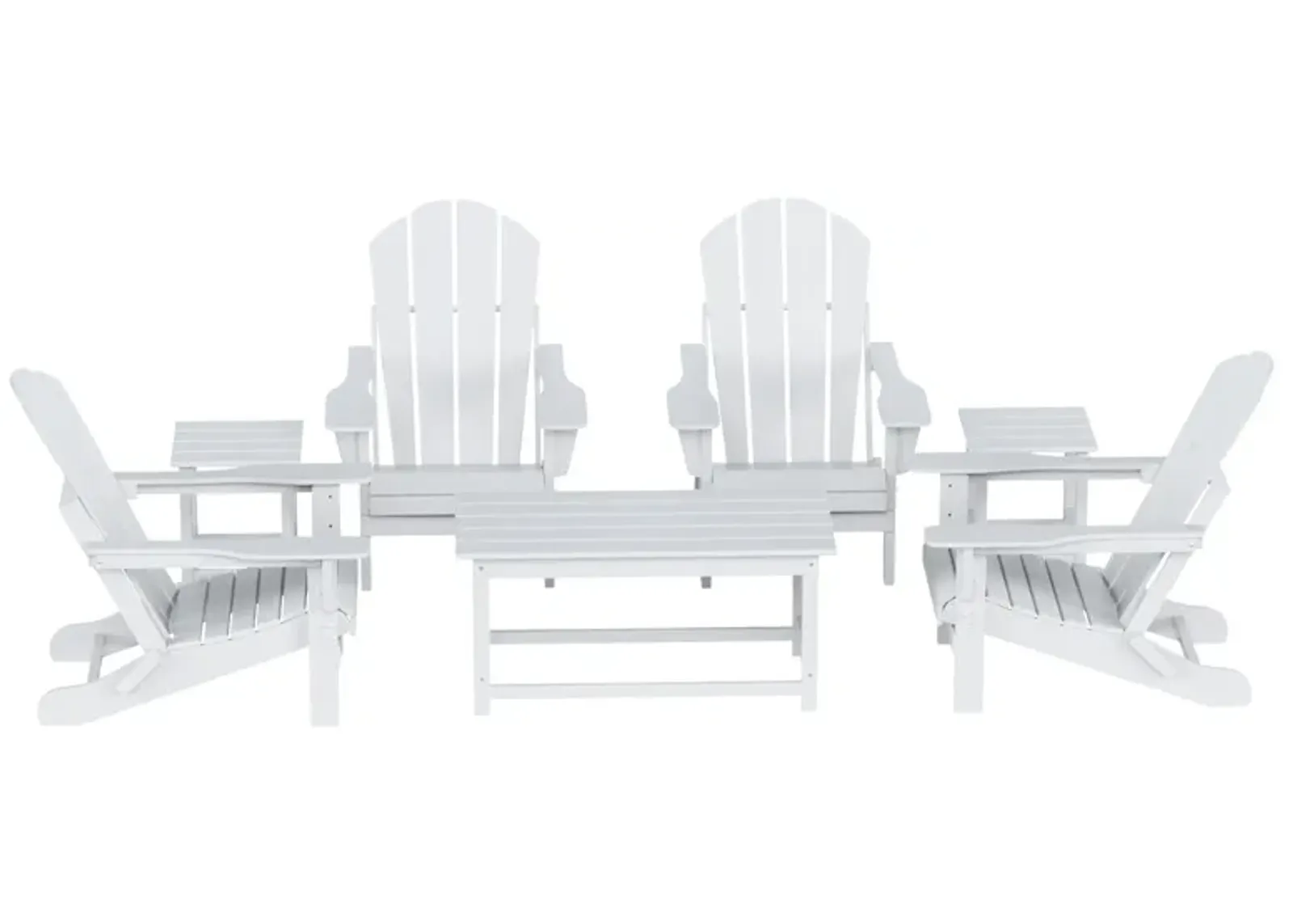 WestinTrends 7-Piece Outdoor Paio Adirondack Conversation Seating Set