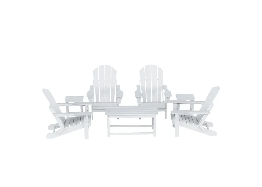 WestinTrends 7-Piece Outdoor Paio Adirondack Conversation Seating Set