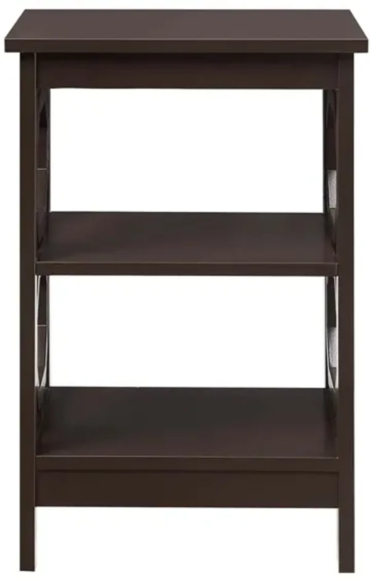 Convenience Concepts Omega End Table with Shelves, Espresso