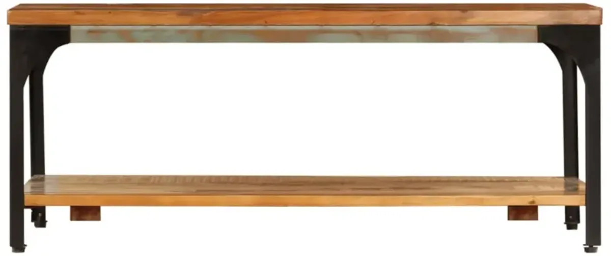 vidaXL Coffee Table with Shelf 39.4"x23.6"x13.8" Solid Reclaimed Wood