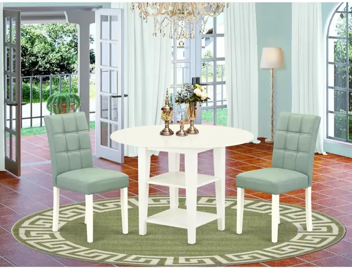 3 Piece Dining Room Table Set consists A Wood Dining Table