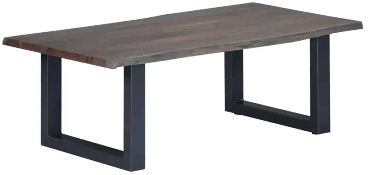 vidaXL Coffee Table with Live Edges Gray 45.3x23.6x15.7