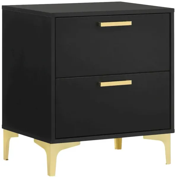 Kendall 2-drawer Nightstand Black