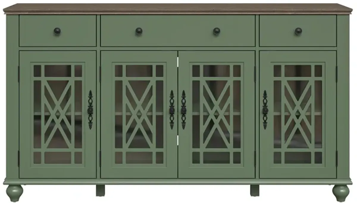 FESTIVO 63" Vintage Style Kitchen Buffet Sideboard Cabinet w/ Drawers