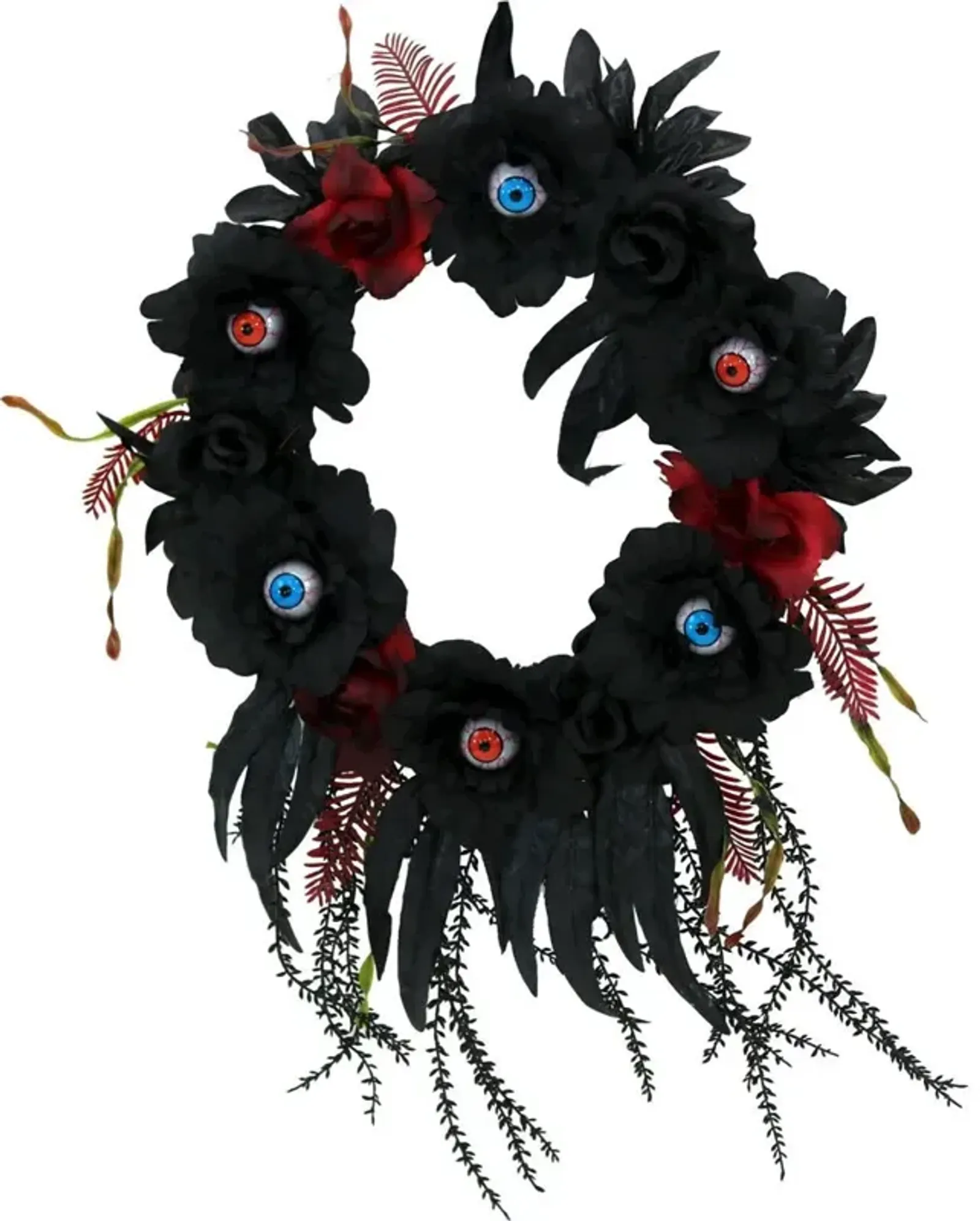 Haunted Hill Farm 22 Wreath with light up Eyeballs