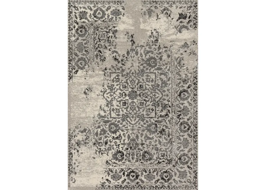 Emory EB01 Charcoal/Ivory 5'3" x 7'7" Rug