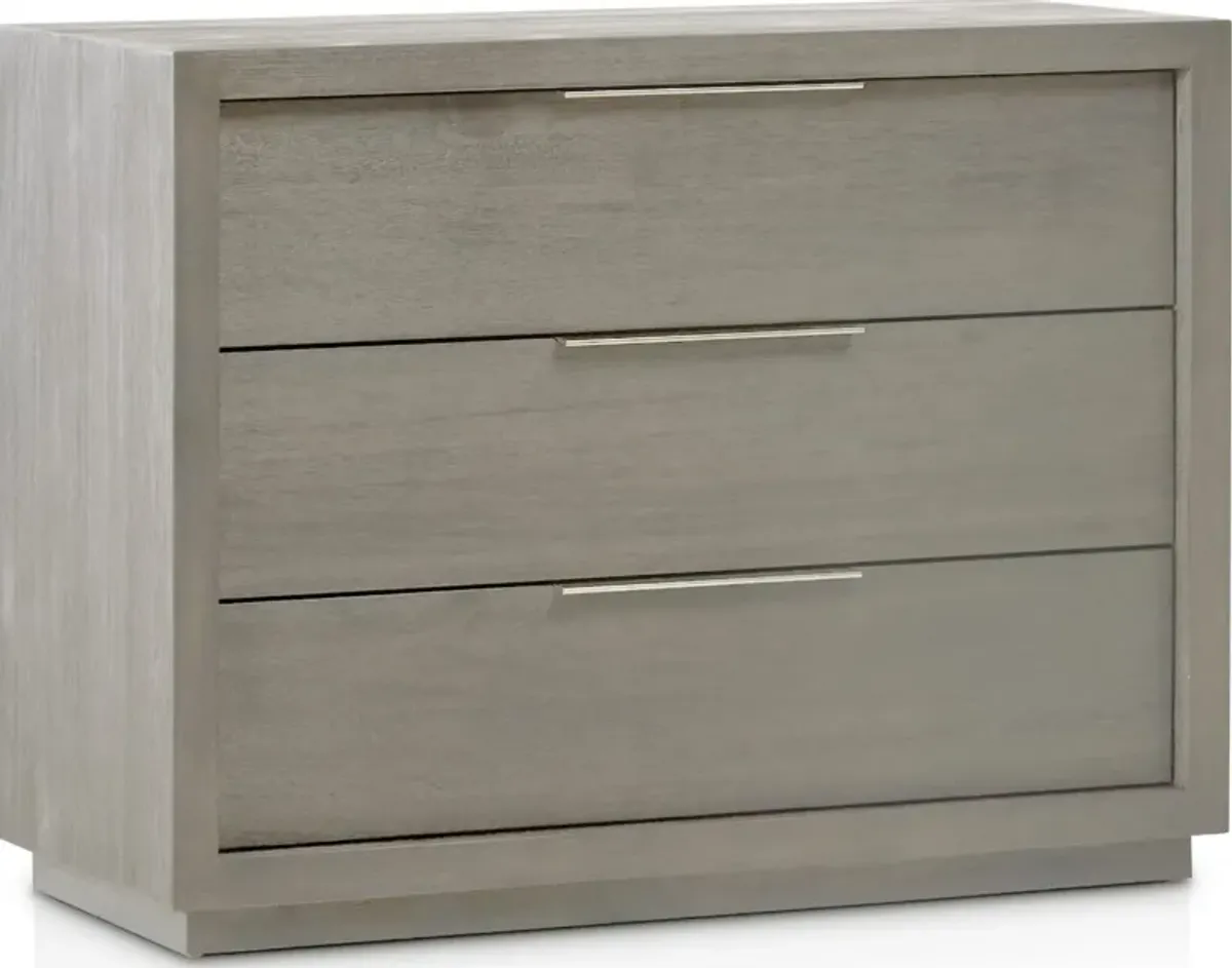 Oxford Three-Drawer Nightstand in Mineral