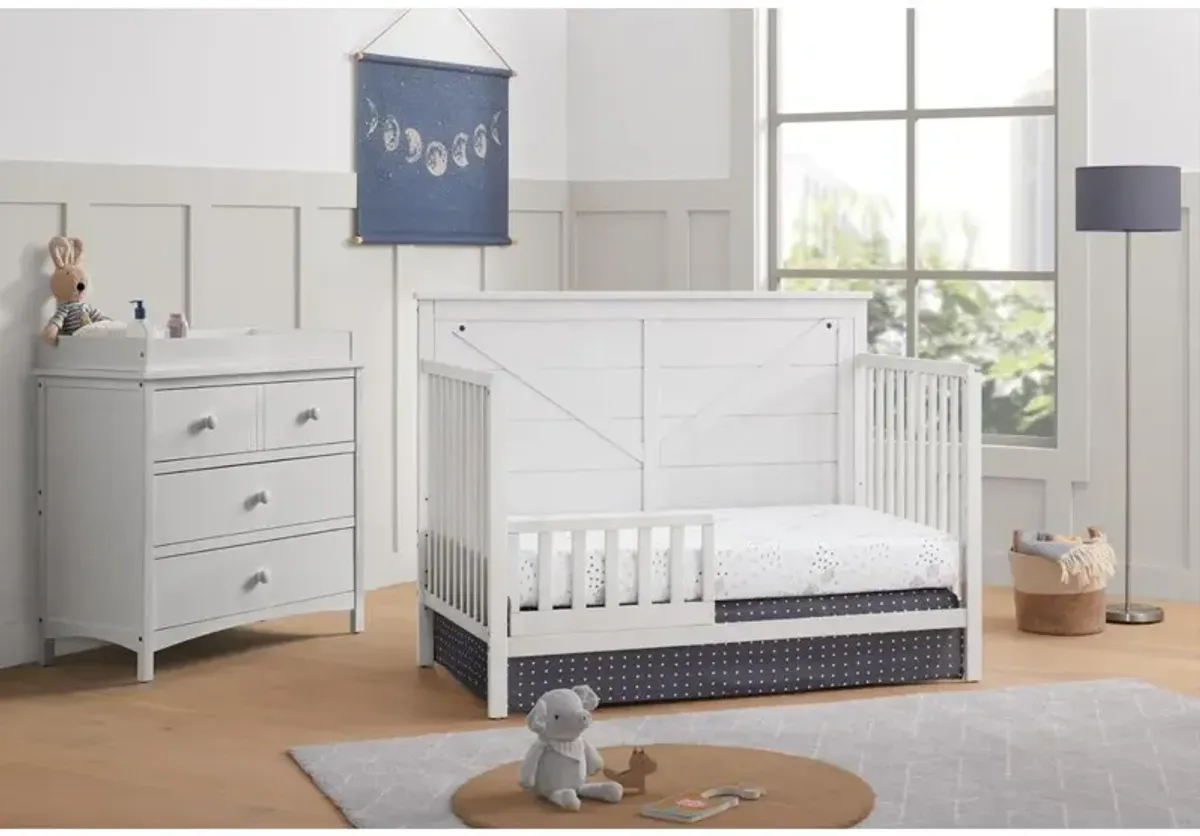 Oxford Baby Montauk 4 In 1 Crib Barn White