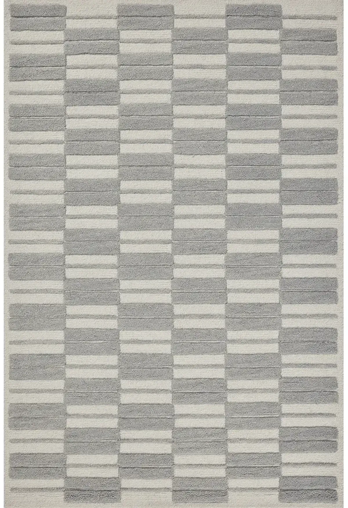 Bradley BRL-03 Ivory / Gray 5''0" x 7''6" Rug by Chris Loves Julia