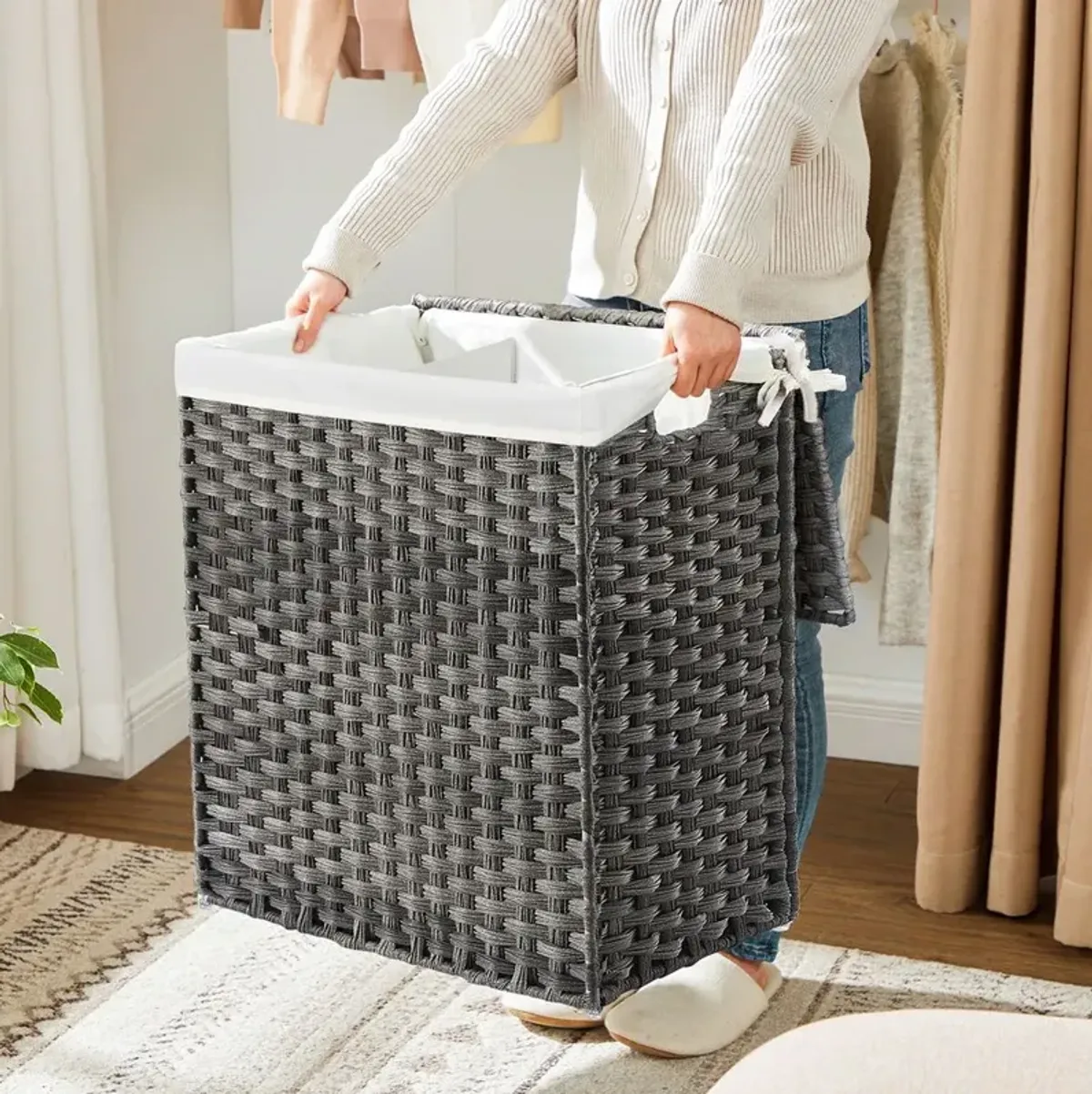 Laundry Hamper Durable and Stylish Design for Convenient Sorting