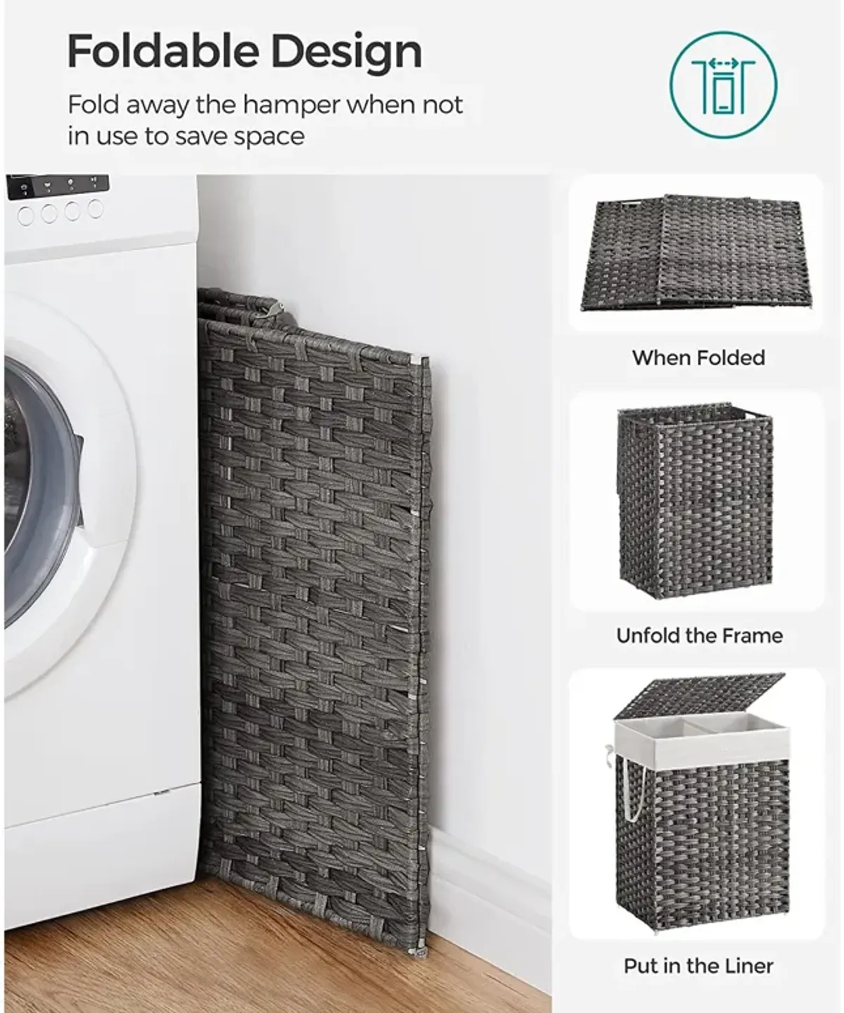 Laundry Hamper Durable and Stylish Design for Convenient Sorting