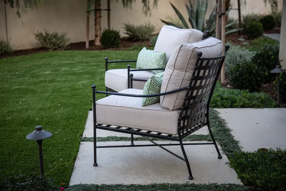 Provence Club Chair in Canvas Flax w/ Self Welt