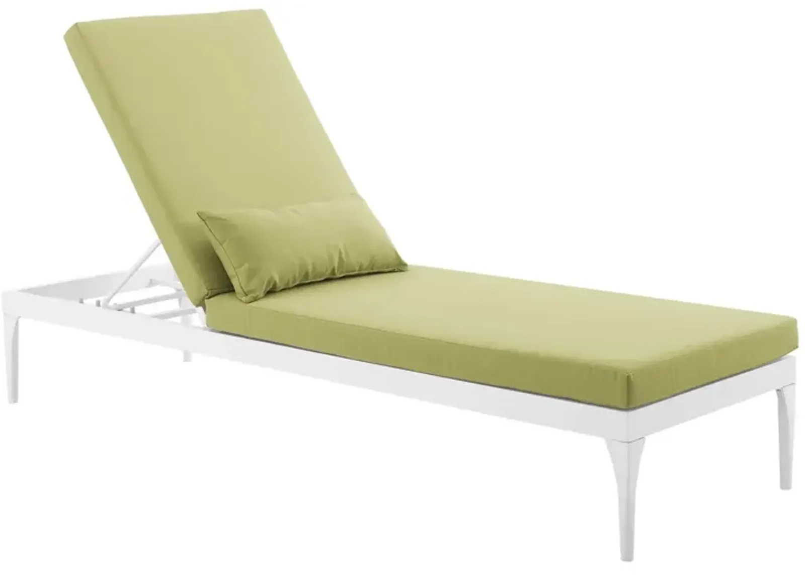 Perspective Cushion Outdoor Patio Chaise Lounge Chair - White Peridot