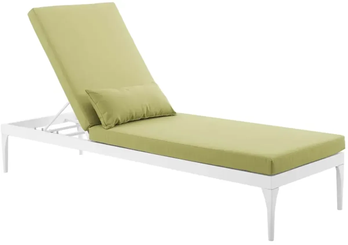 Perspective Cushion Outdoor Patio Chaise Lounge Chair - White Peridot