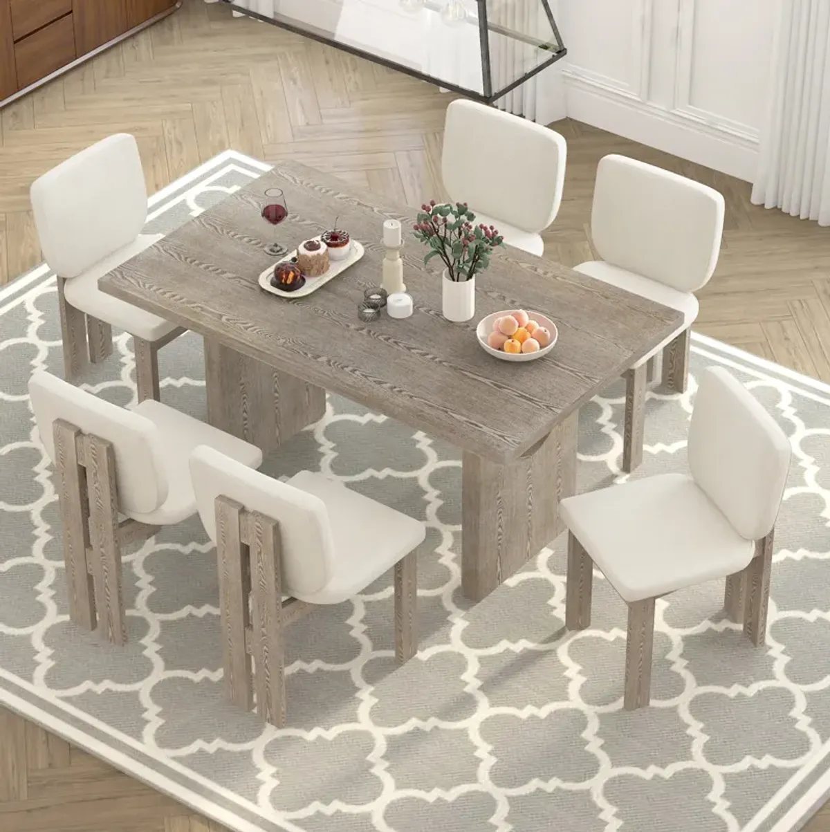 Merax 7-Piece Retro Dining Set