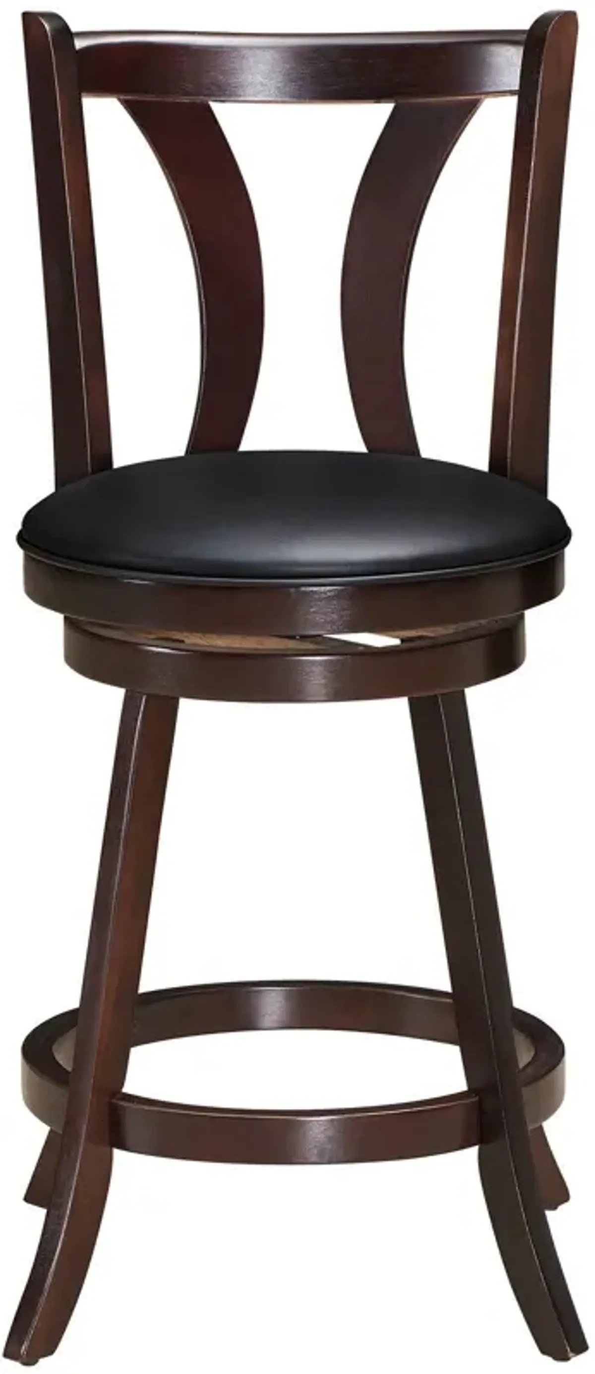 Set of 2 Swivel Bar Stools 29.5 Inch Bar Height Chairs with Rubber Wood Legs