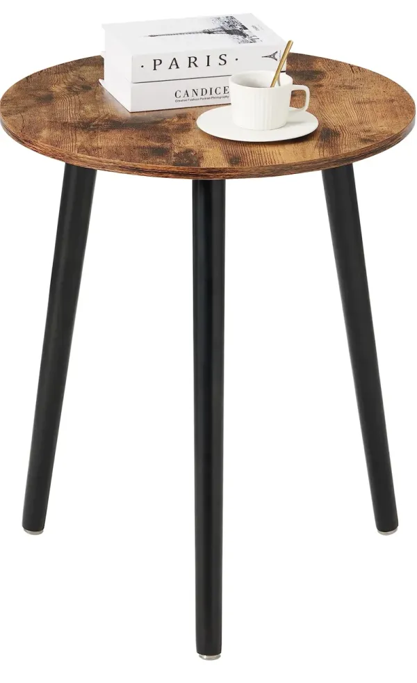 Apicizon Small Round Side Table, Nightstand End Table for Small Spaces, Bedroom, Living Room, Easy Assembly Modern Bedside Table