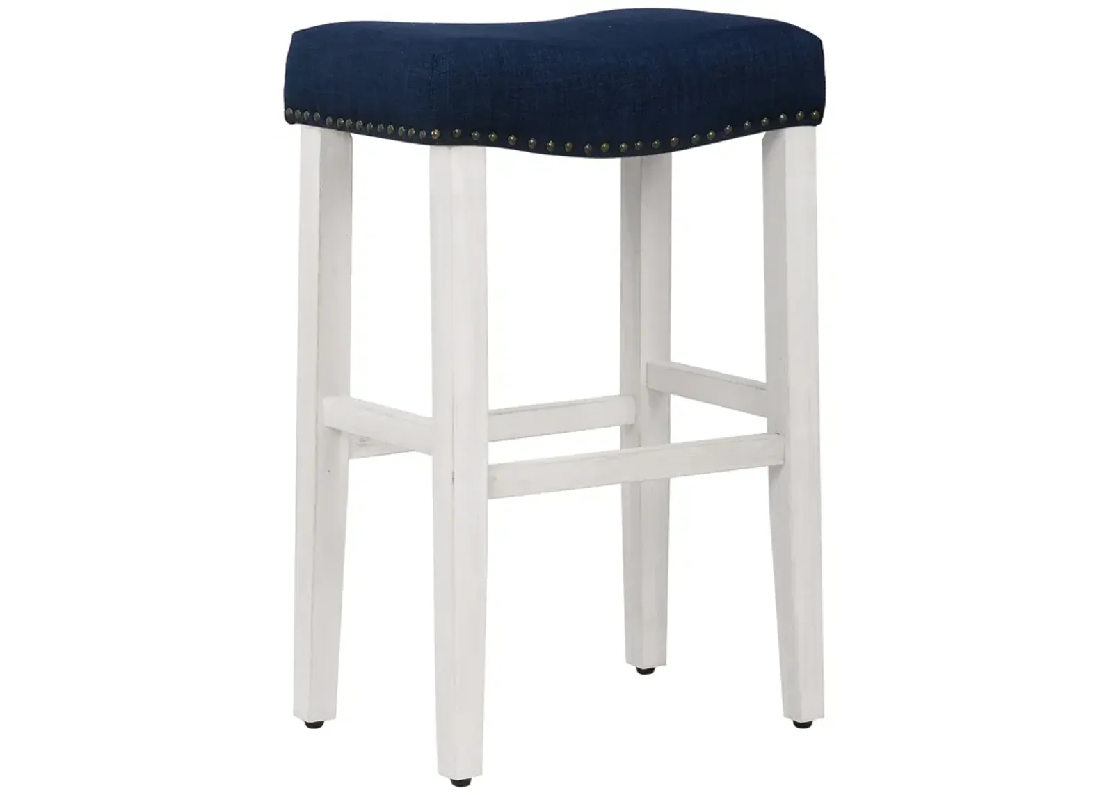 WestinTrends 29" Upholstered Backless Saddle Seat Bar Stool