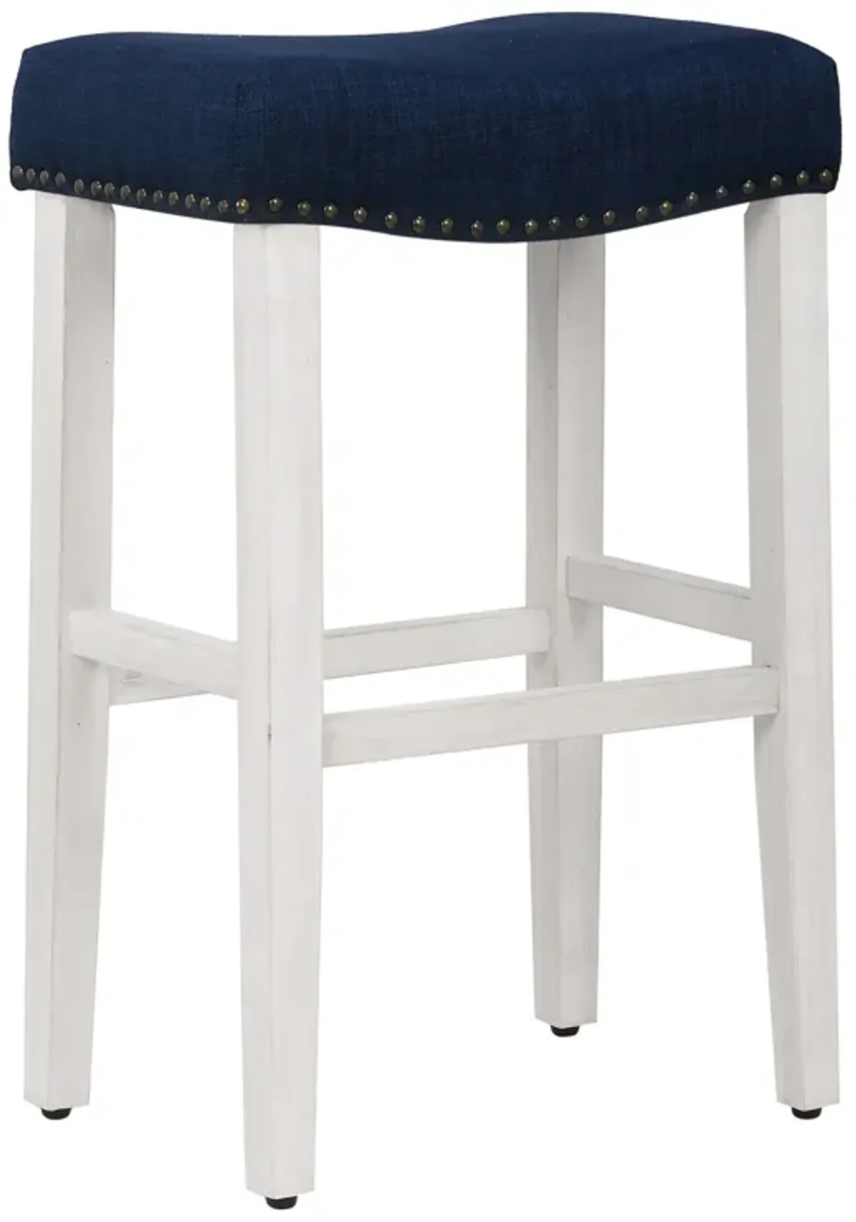 WestinTrends 29" Upholstered Backless Saddle Seat Bar Stool