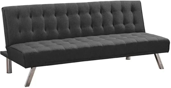 Futon Sofa Bed: Upholstered Convertible Folding Sleeper Recliner for Living Room