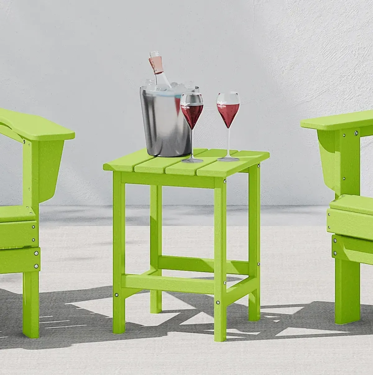 WestinTrends Westintrends 14" square outdoor Side table for Adirondack chair