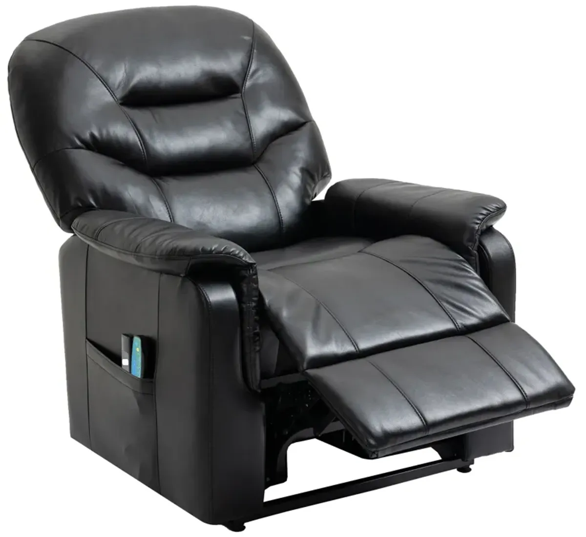 MONDAWE Ergonomic Faux Leather Power Lift Recliner Chair for Elderly with Side Pocket and Two Remote Control