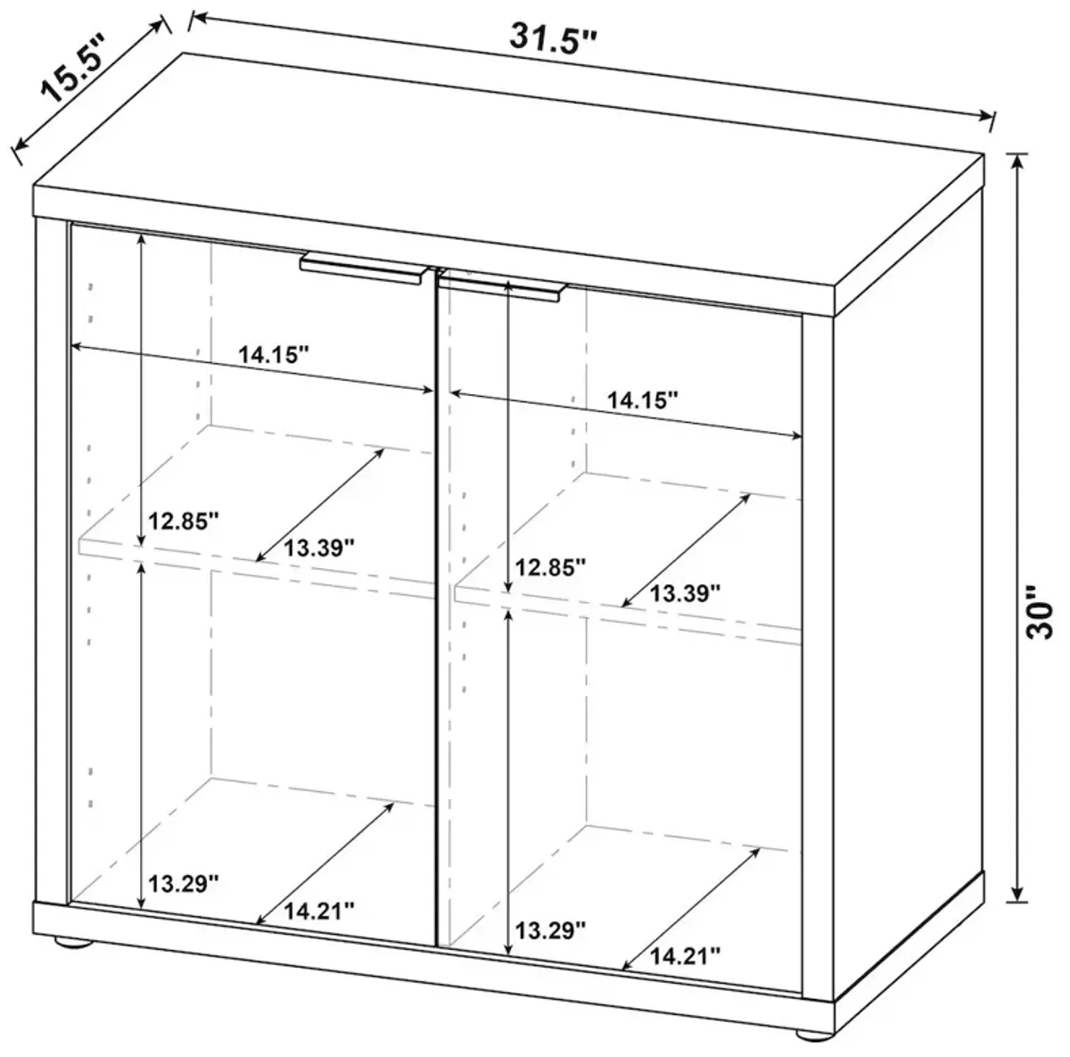 Coaster Pepita 2-door Engineered Wood Accent Cabinet Mango Brown