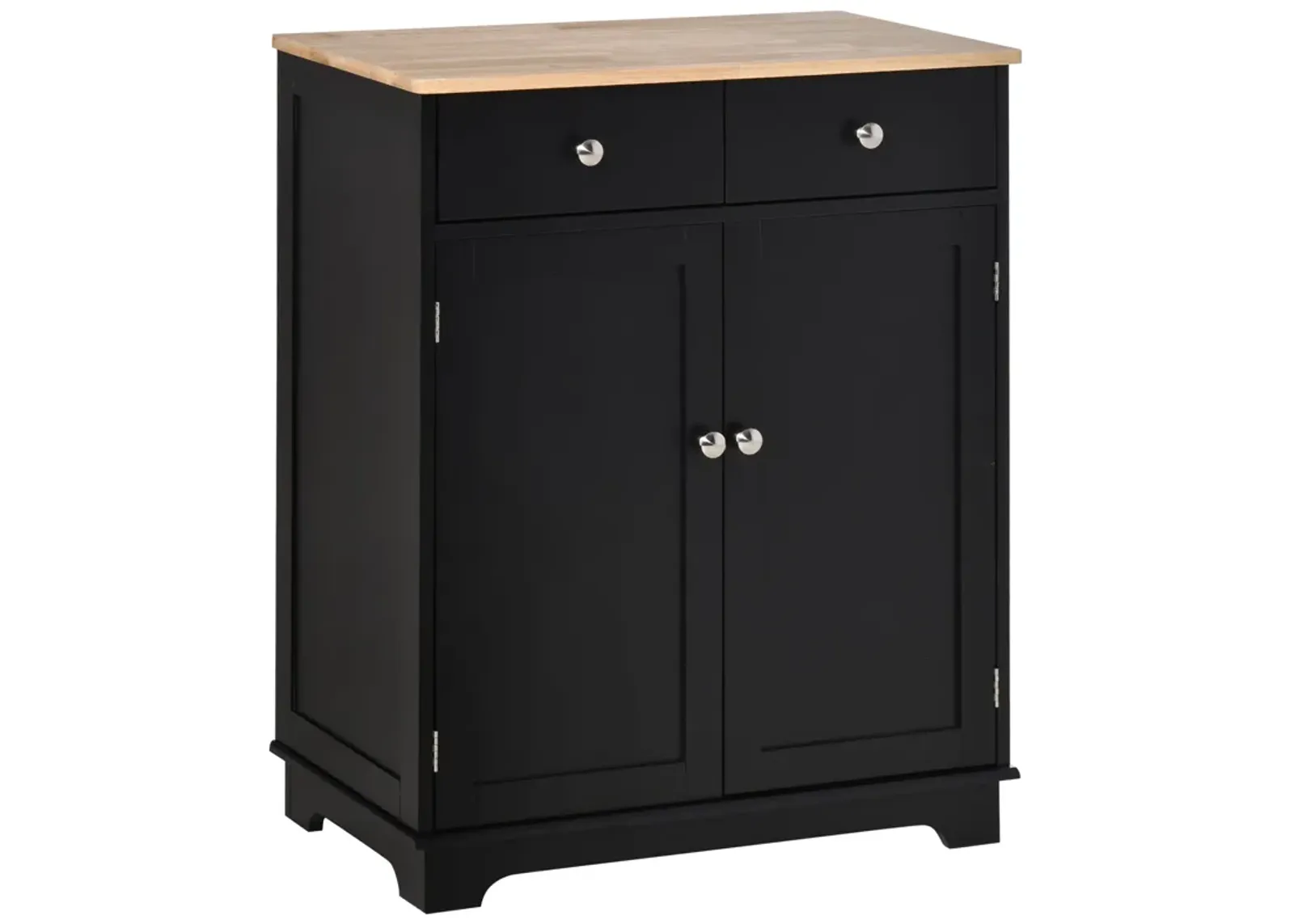 Black Dining Storage: 2-Door Sideboard Buffet Cabinet with Drawers