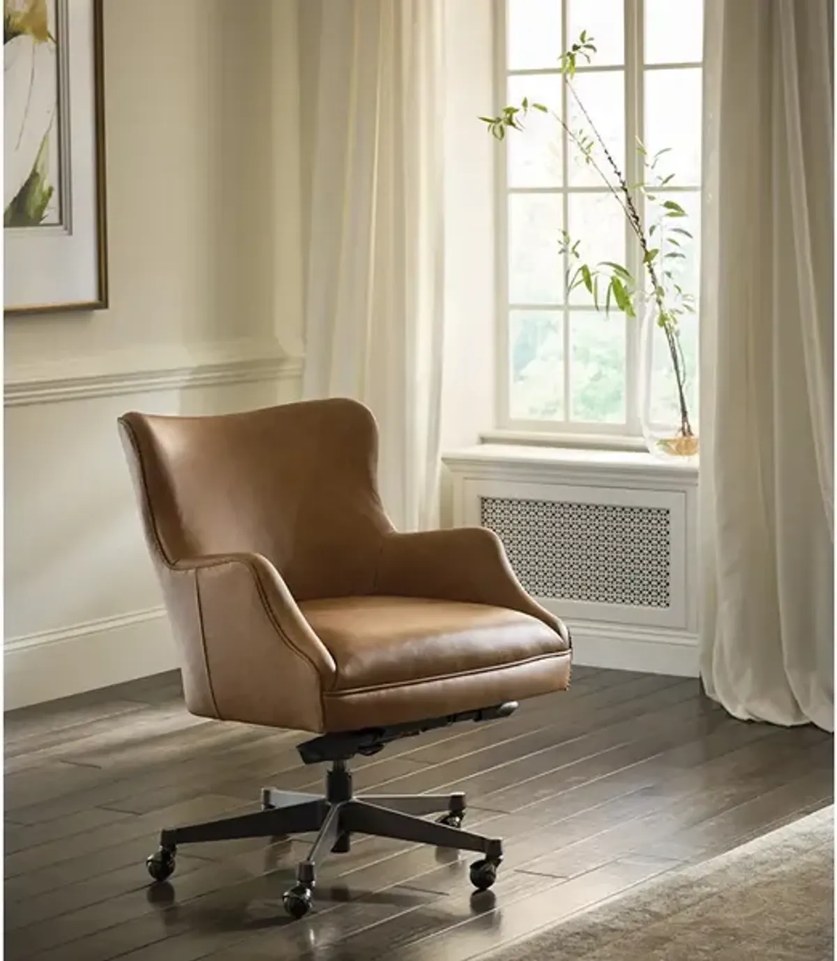 Blake Caramel Leather Desk Chair