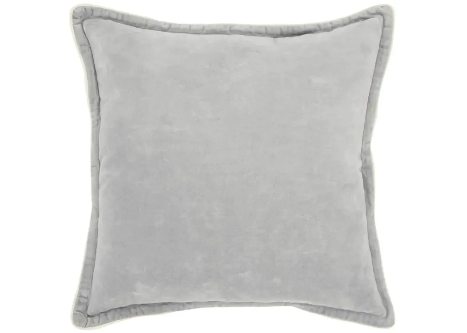 Homezia Gray Solid Modern Velvety Throw Pillow