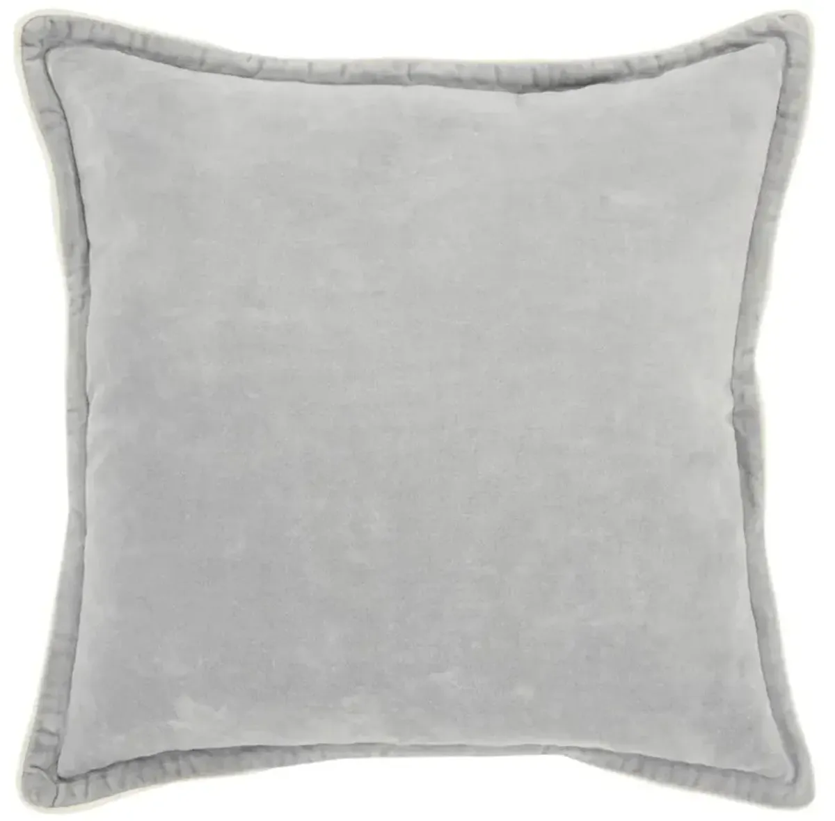 Homezia Gray Solid Modern Velvety Throw Pillow