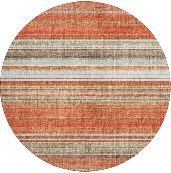 Portico PO2 Coral 8' Round Rug