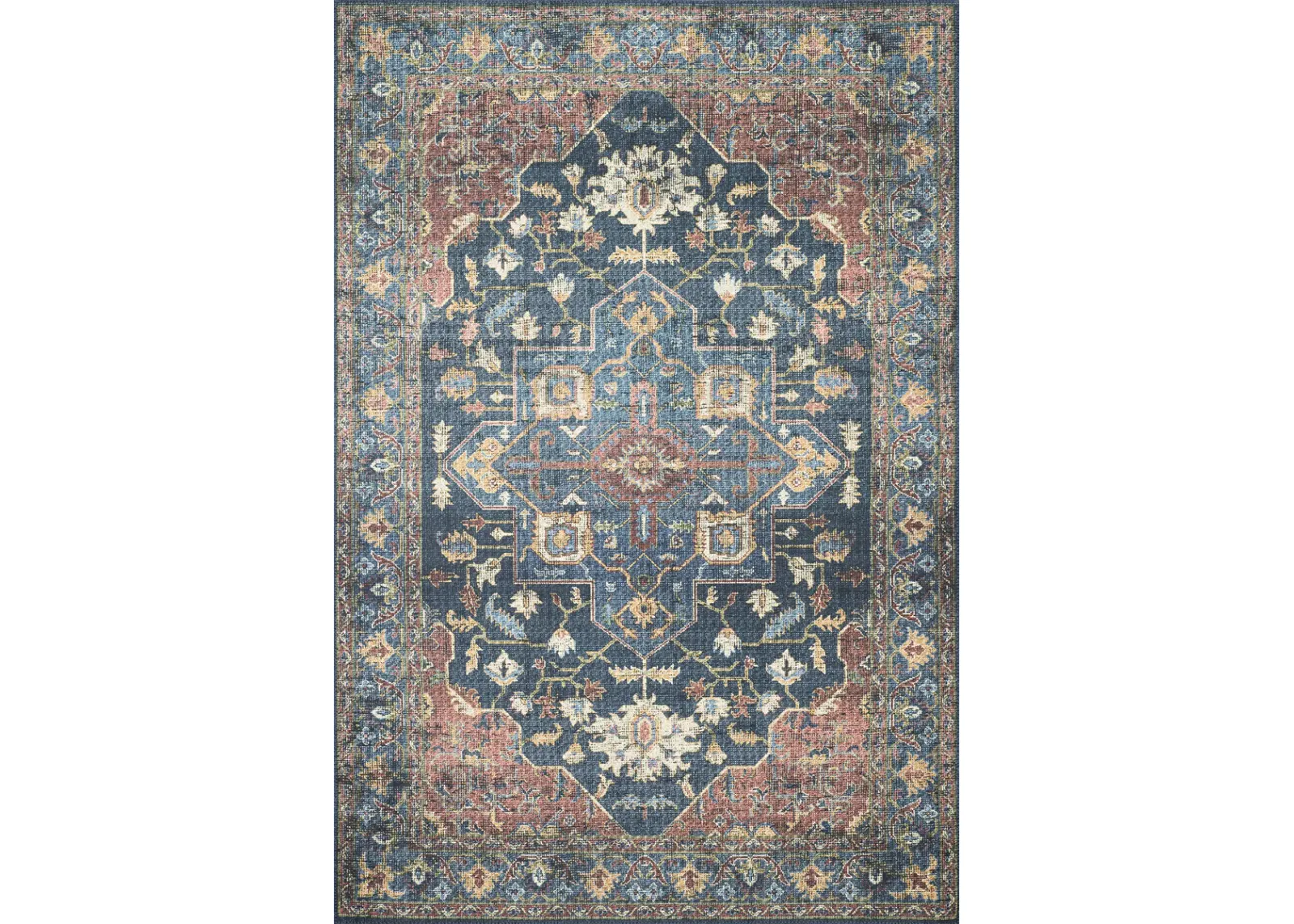 Skye SKY08 Denim/Brick 3'6" x 5'6" Rug