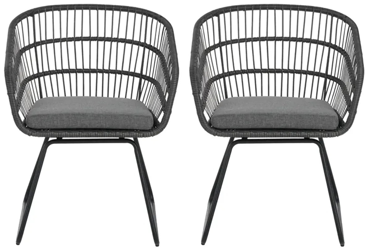 Merax 2PCS Outdoor Dining Chairs with Cushion