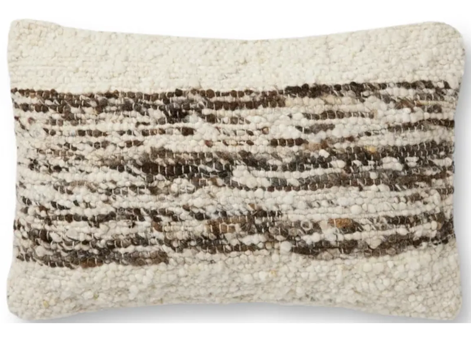 Joan PAL0032 Ivory/Tobacco 13''x21'' Down Pillow by Amber Lewis x Loloi