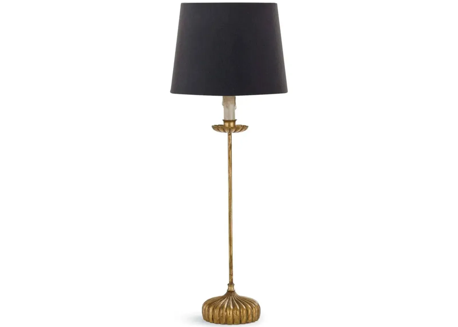 Clove Stem Buffet Table Lamp With Black Shade