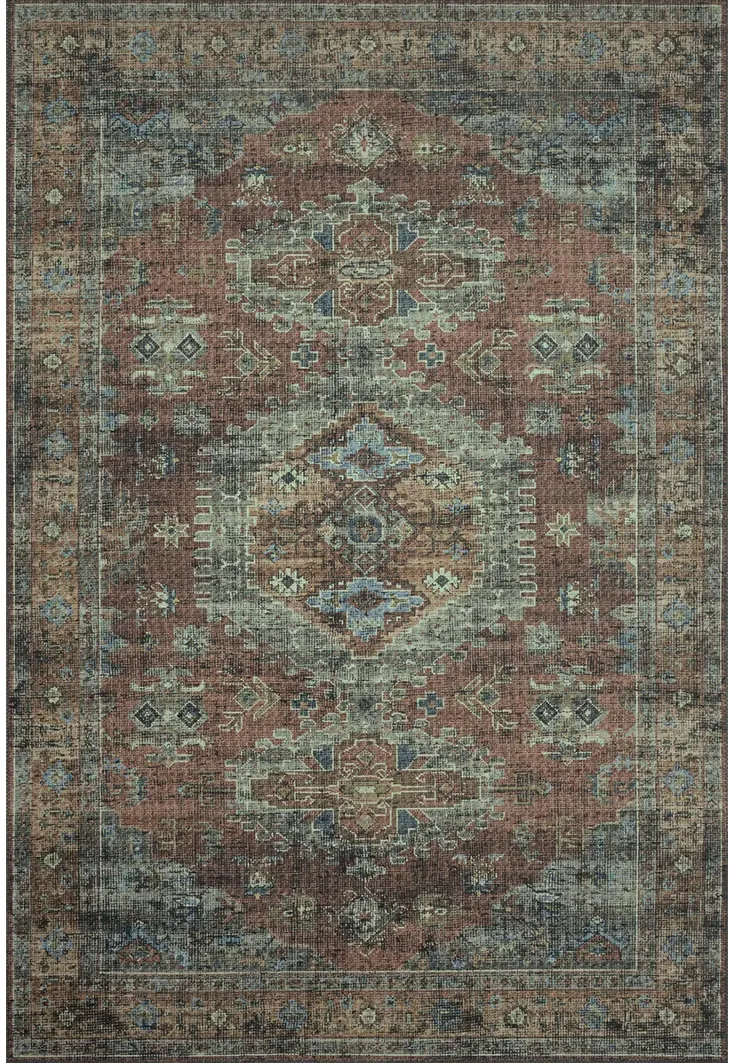 Skye SKY07 Terracotta/Sky 3'6" x 5'6" Rug