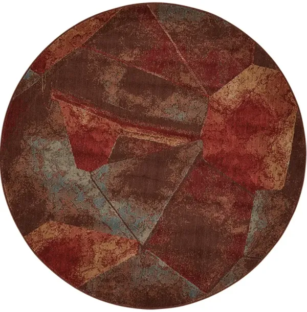 Somerset ST77 Multicolor 5'6" x Round Rug