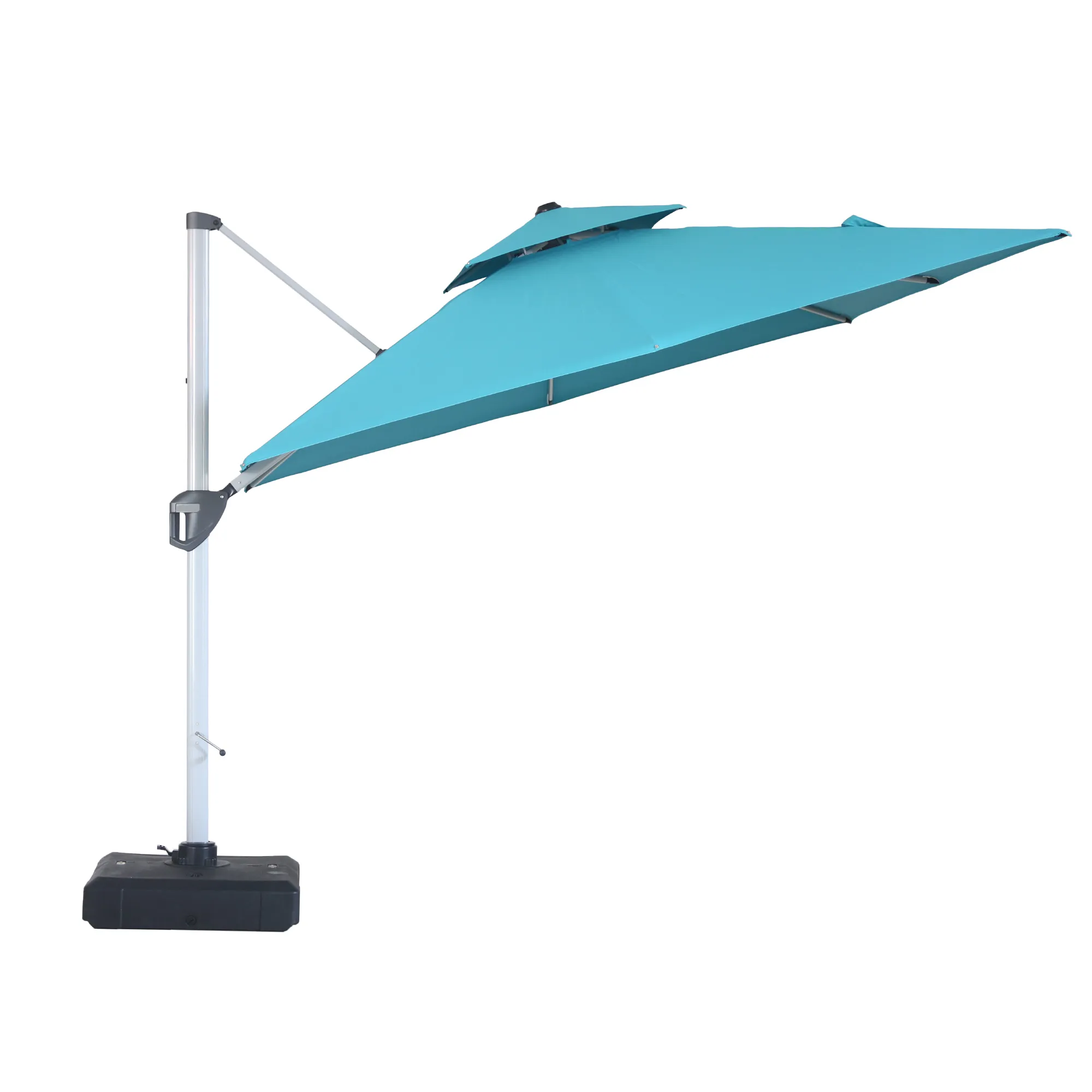 Mondawe 10ft Square Cantilever Patio Umbrella with Weighted Base Included