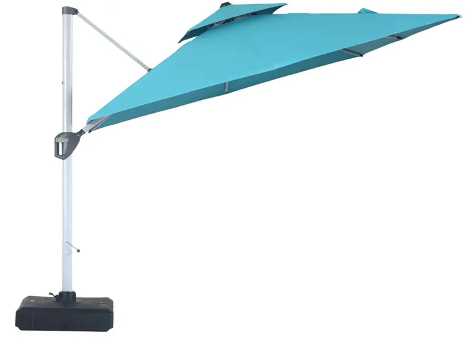 Mondawe 10ft Square Cantilever Patio Umbrella with Weighted Base Included