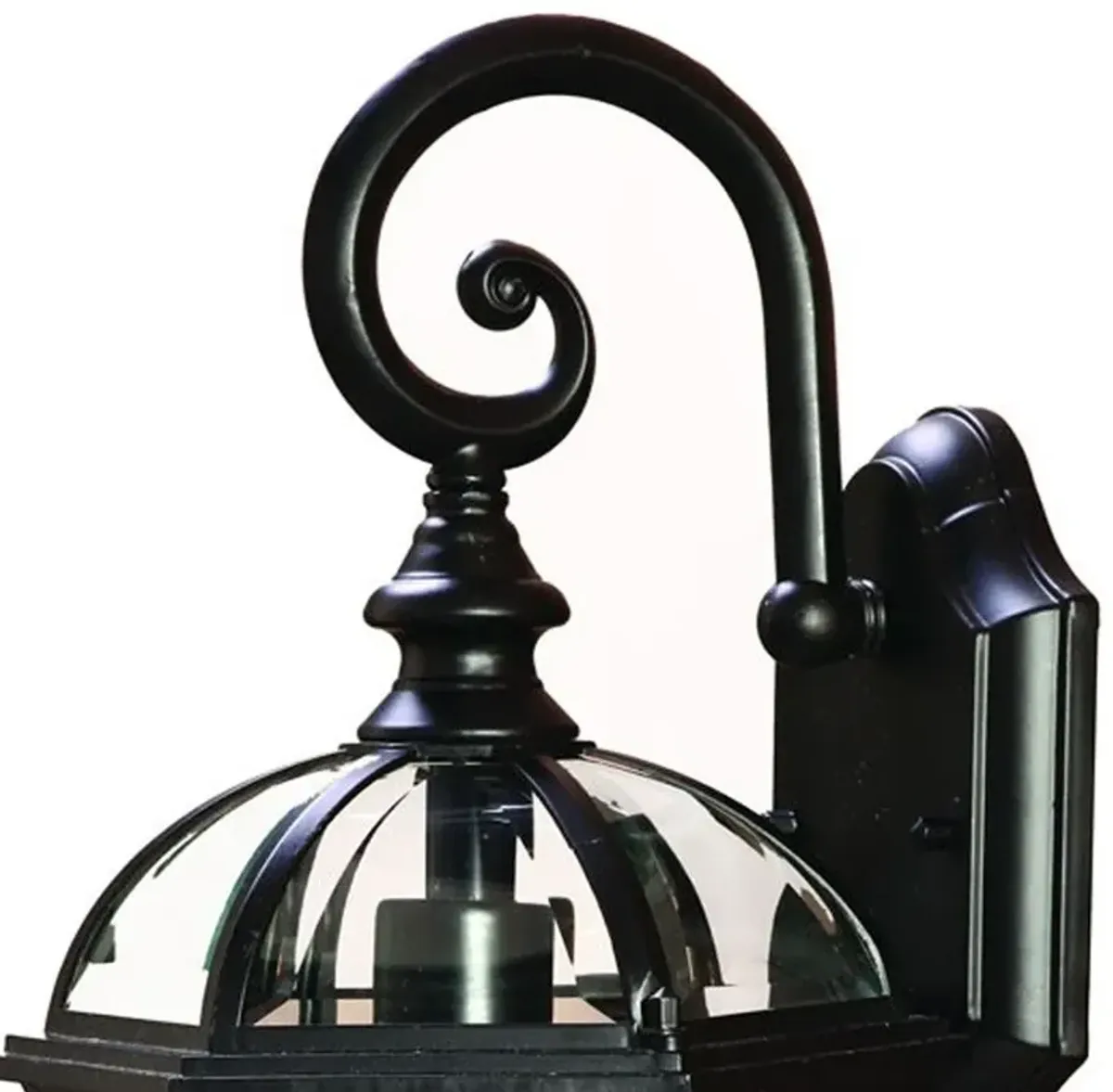 Hivvago Matte Black Eastern Lantern Wall Light