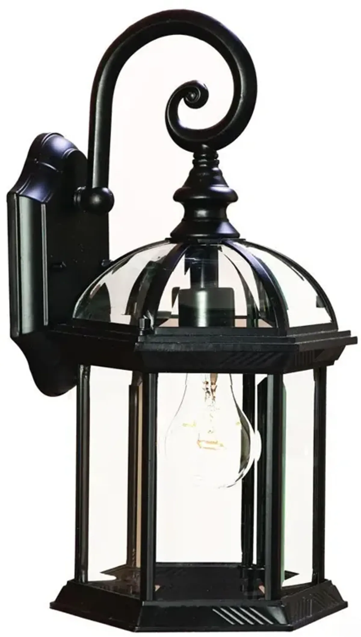 Hivvago Matte Black Eastern Lantern Wall Light