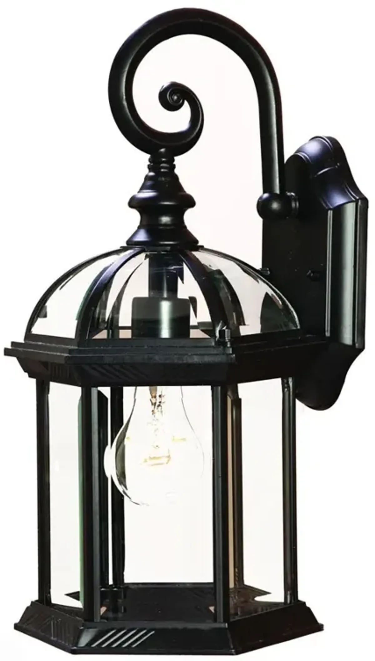 Hivvago Matte Black Eastern Lantern Wall Light