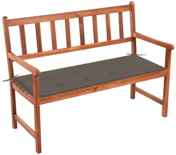 Patio Bench Brown Solid acacia wood and polyester Medium Sturdy