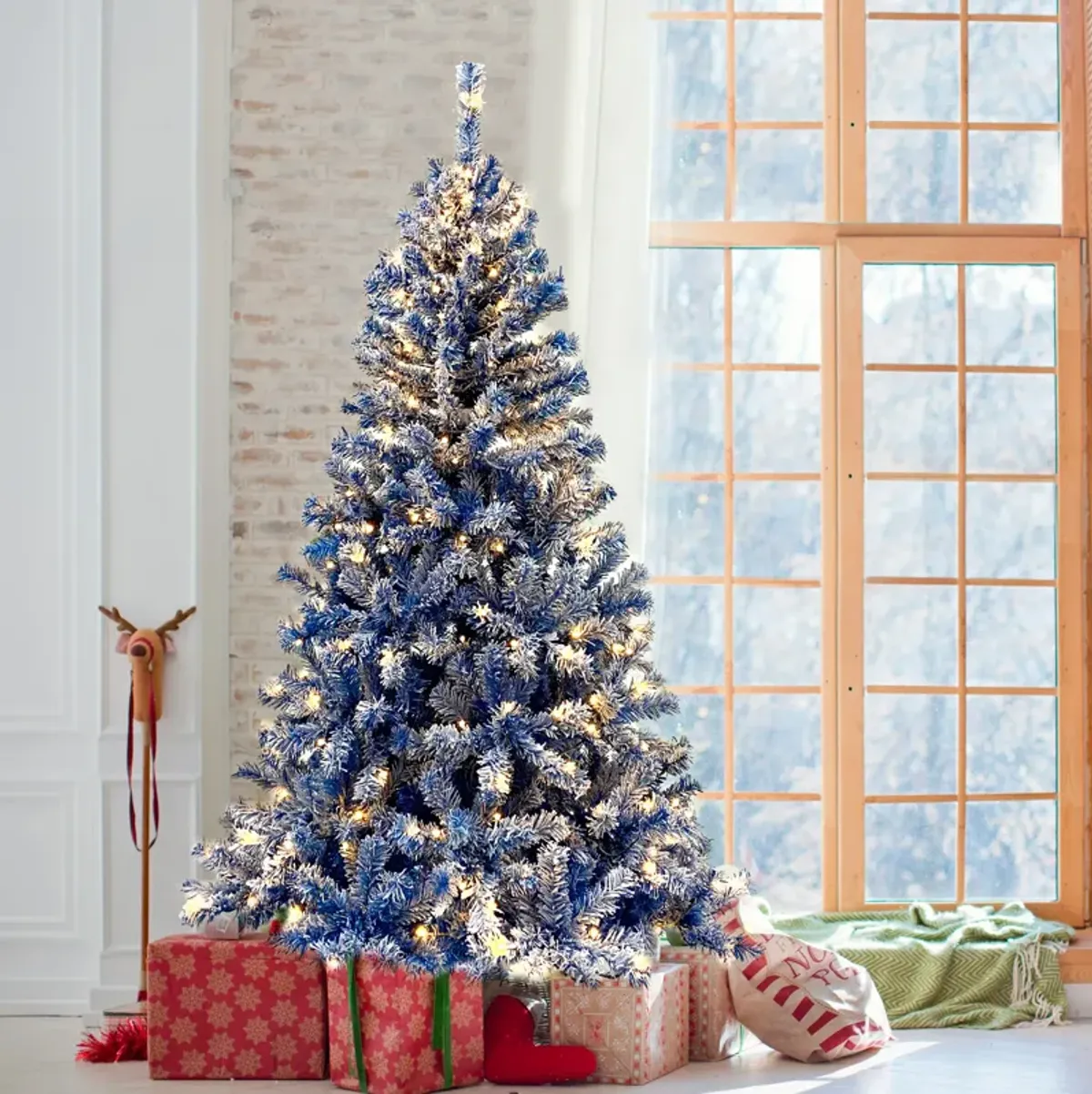 Merax 6FT Pre-Lit Hinged Artificial Fir Christmas Decoration Tree