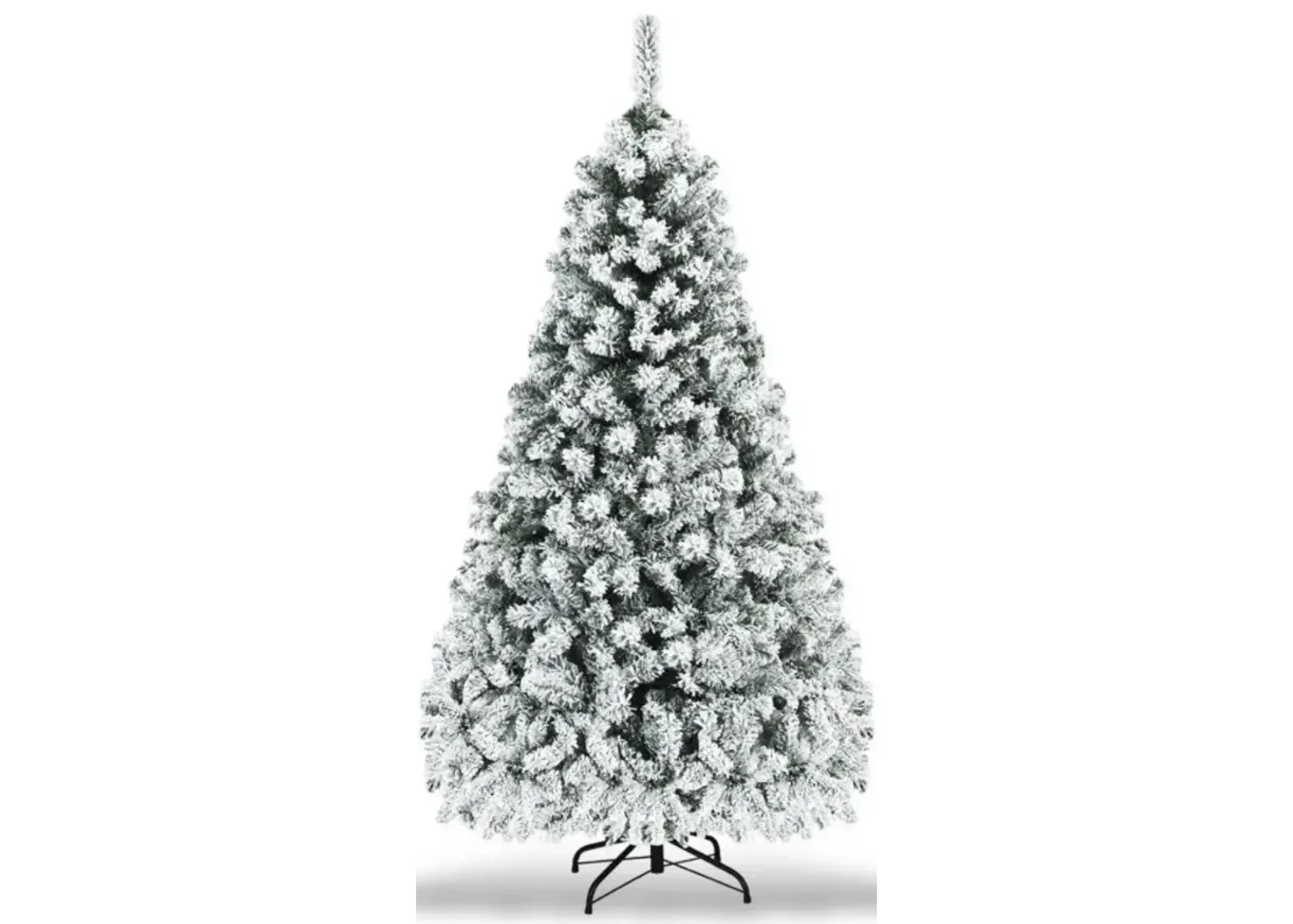 Pre-Lit Premium Snow Flocked Hinged Artificial Christmas Tree