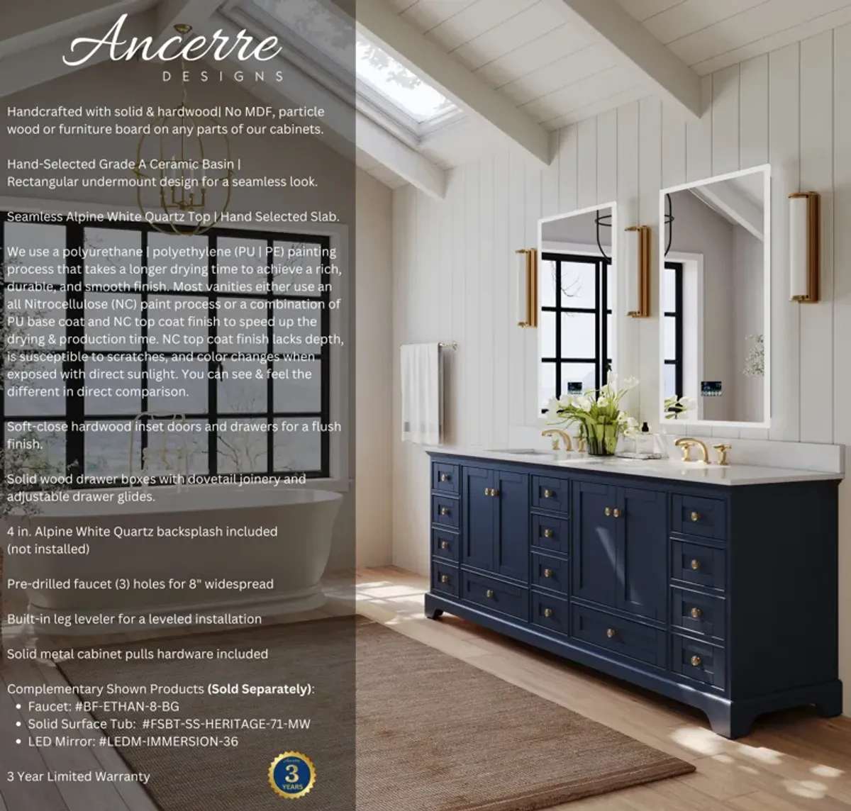 Audrey 84 in. Bath Vanity Set