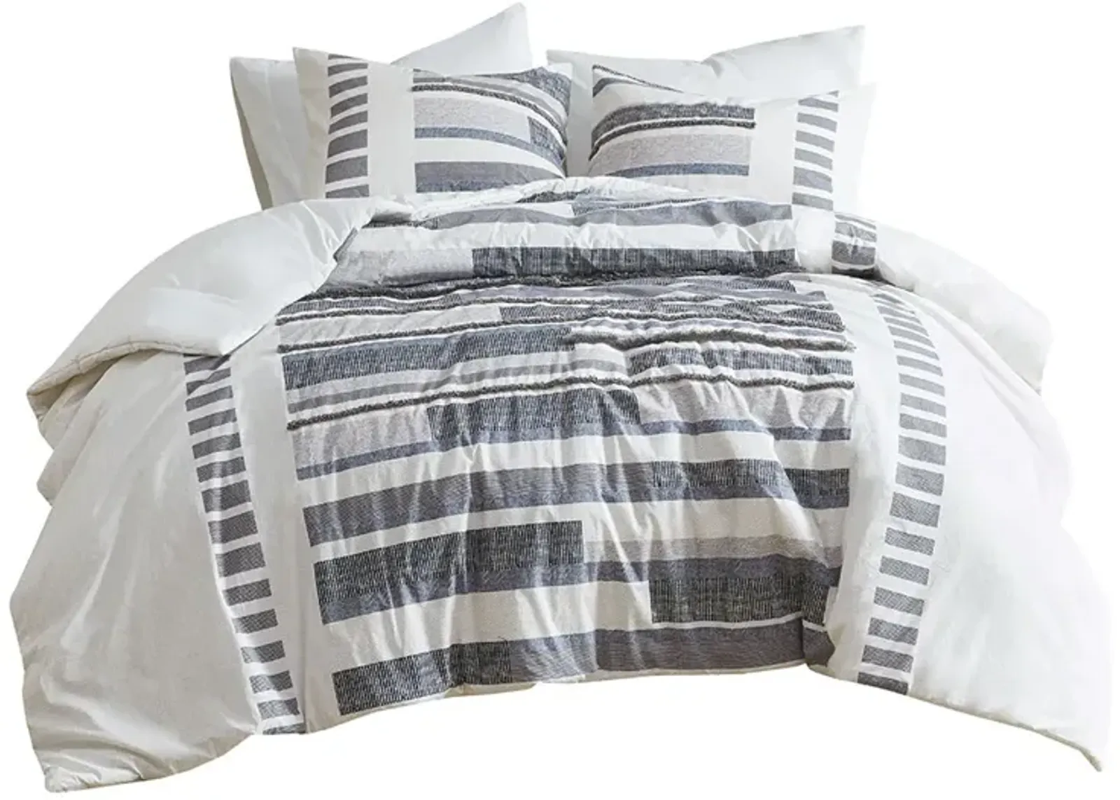 Gracie Mills Oconnor 3 Piece Boho Cotton Printed Comforter Set with Trims